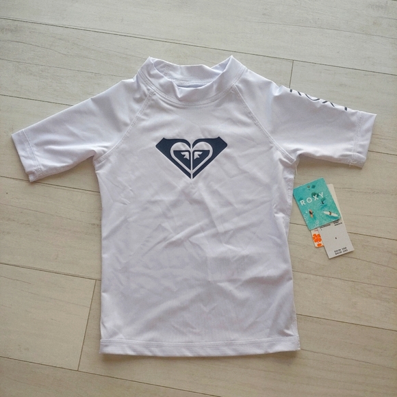 ROXY NEW Whole Hearted Short Sleeve Rashguard - Picture 1 of 6